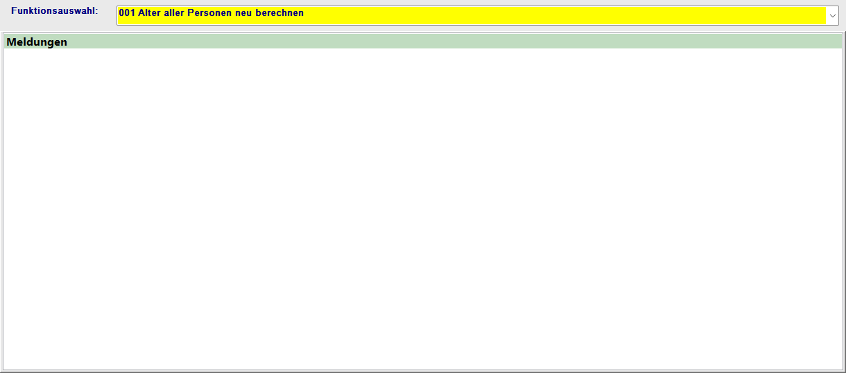 GES-Tools-Formular mit Funktionsauswahl und Optionsbereich