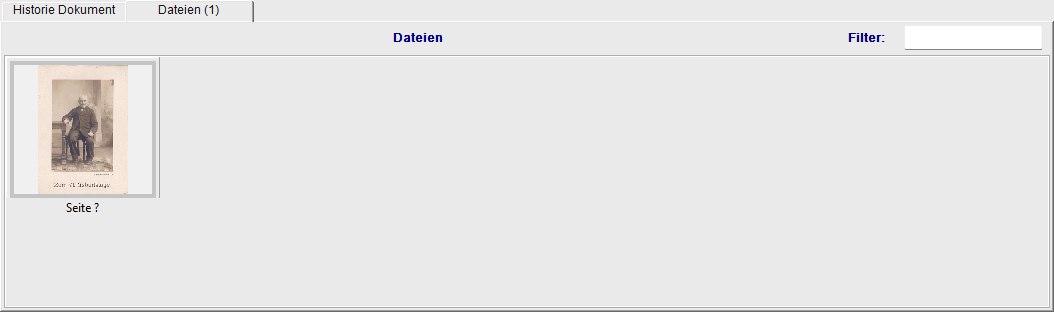 Bilder-Panel mit Vorschaubildern und Kontextmenü